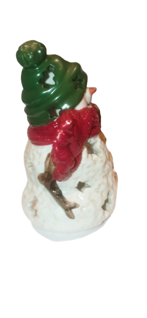Hallmark Jan Karon Christmas Mitford Snowman Votive Tealight Candle Holder