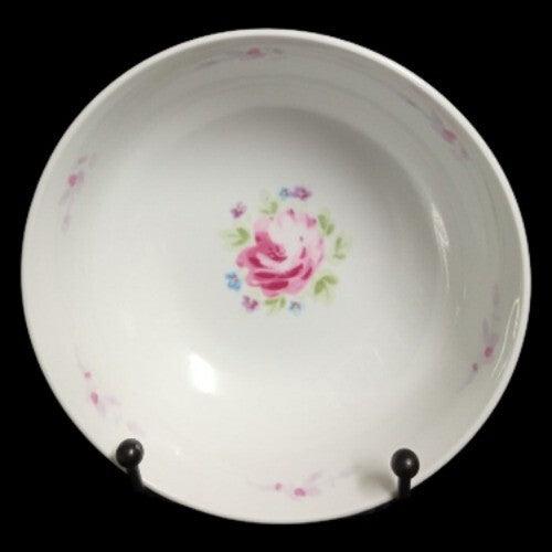 Gibson Designs HEAVENLY ROSE 4-Cereal Bowls 5 7/8” D Pink Rose & Flowers Coupe