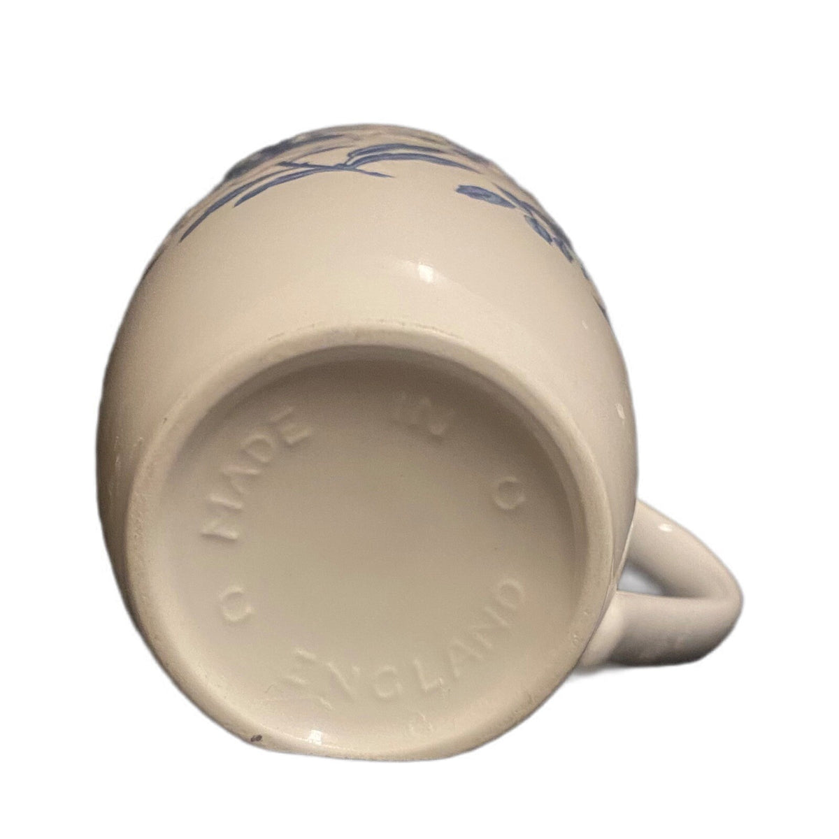 Churchill Mugs Blue Peony Ceramic England Set of 2 White Coffee Tea Cups