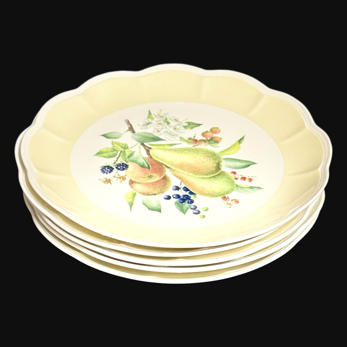 Lenox Pear Blossom Plates Set of 5 – Catherine McClung Orchard in Bloom 11” D