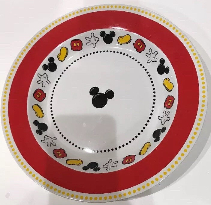 Disney Parks Mickey Mouse Ceramic Serving Bowl Red Salad Pasta Popcorn 11.5”