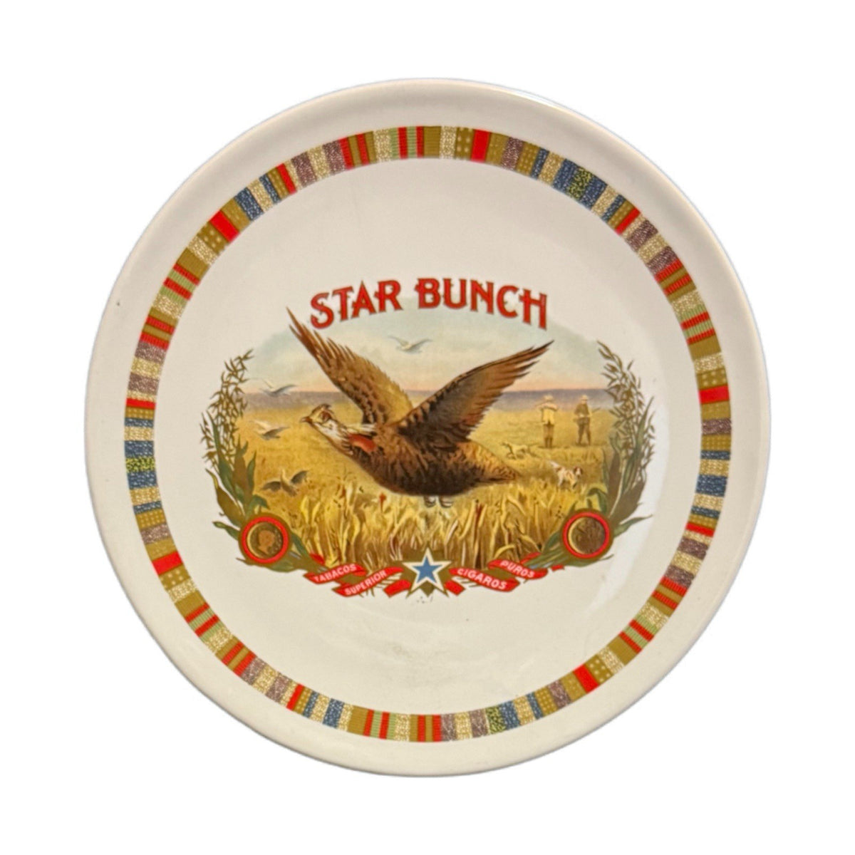 Pottery Barn Fireside Club Simbatco Salad Plates Set of 4 Color Crest Emblem