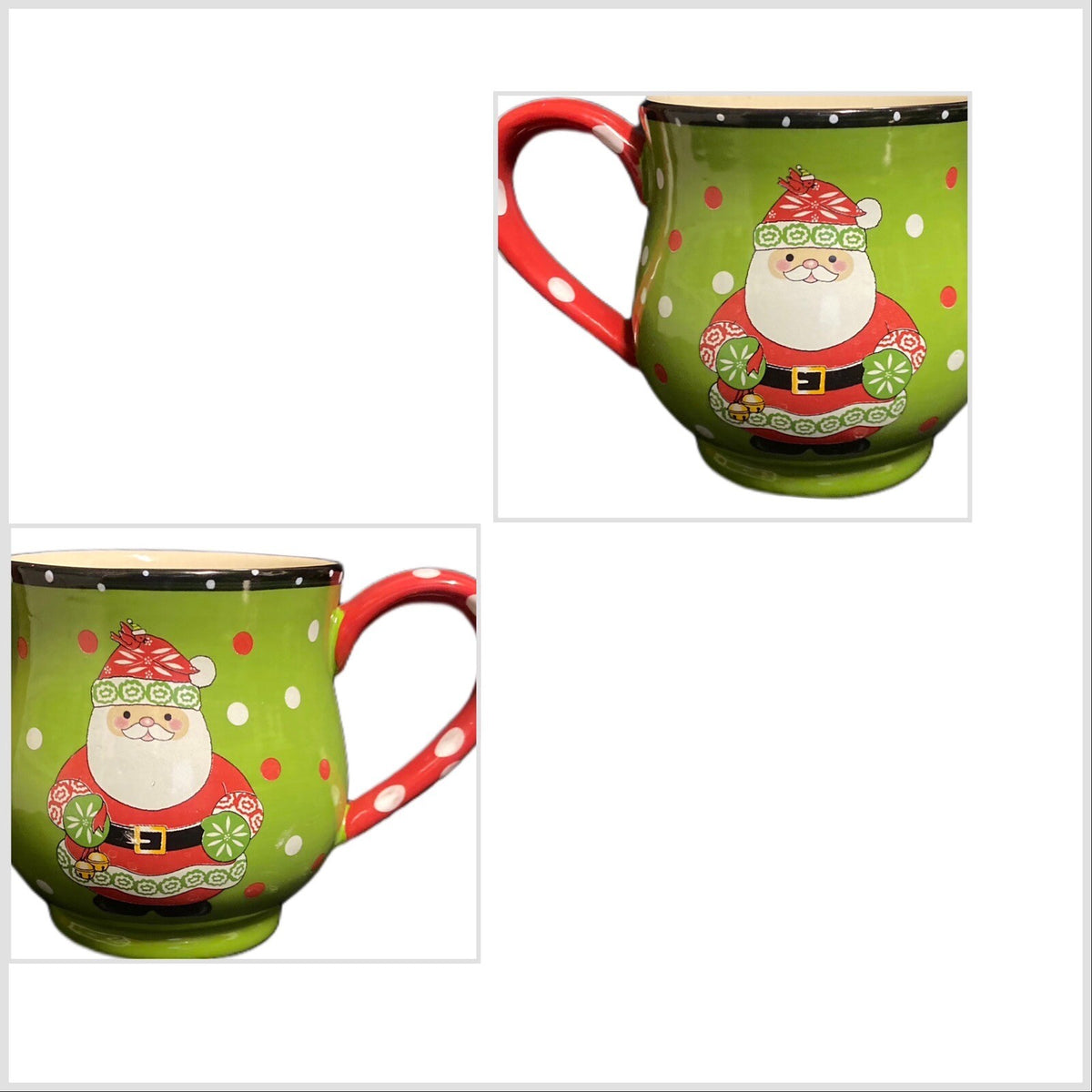 Temptations Mug WINTER WHIMSY By Tara Santa Claus Holiday Coffee Tea Cup 16 oz