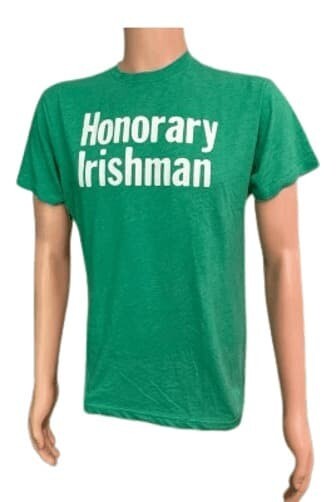 Homage T-Shirt Honorary Irishman  Men Top Green LG. Crew Neck