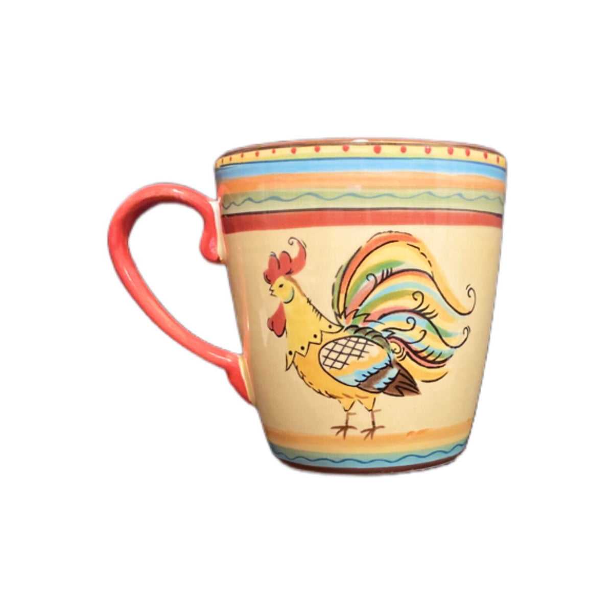Tabletops Gallery Rise & Shine Rooster Mugs Set of 4 12 oz Farmhouse