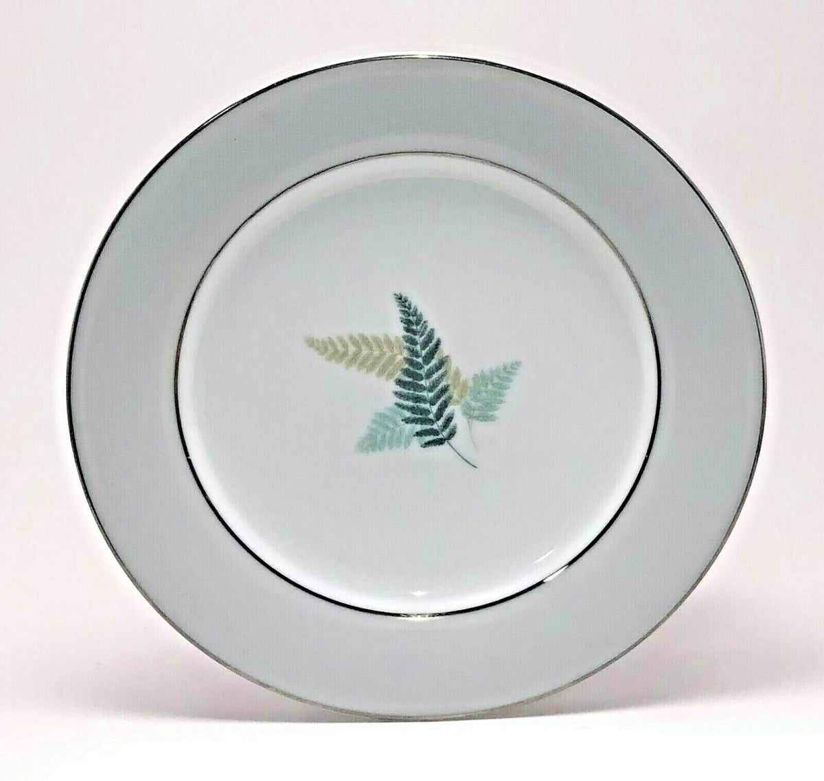 Vintage China Noritake "FERNWOOD" Japan Dinnerware Collection 5444 Platinum Band