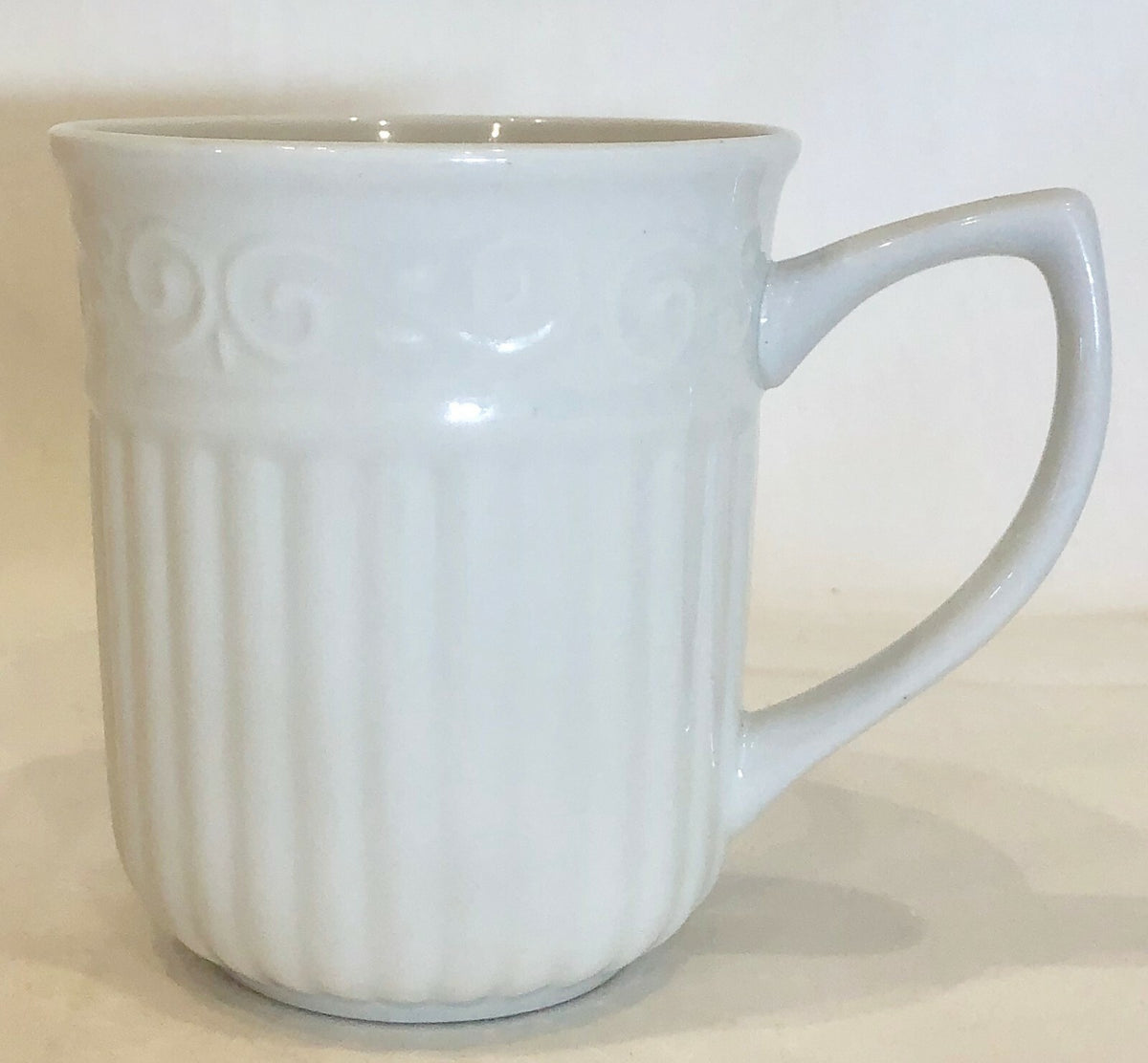 Gibson Designs Claremont Dinnerware Collection Embossed Scrolls/Columns No Trim