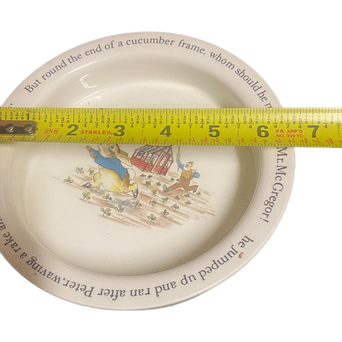 Vintage WEDGWOOD Bowl Beatrix Potter Peter Rabbit Porridge England Kids Dish