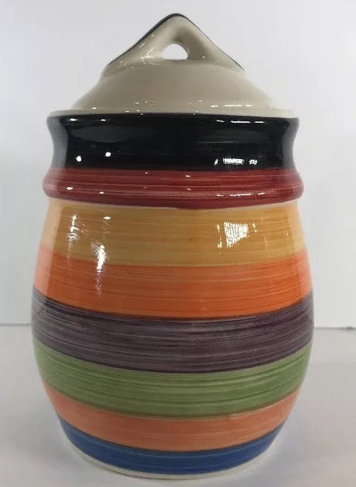 Philippe Richard Rondo Hand Painted Multicolor Canister Set of 3 or Shakers Set