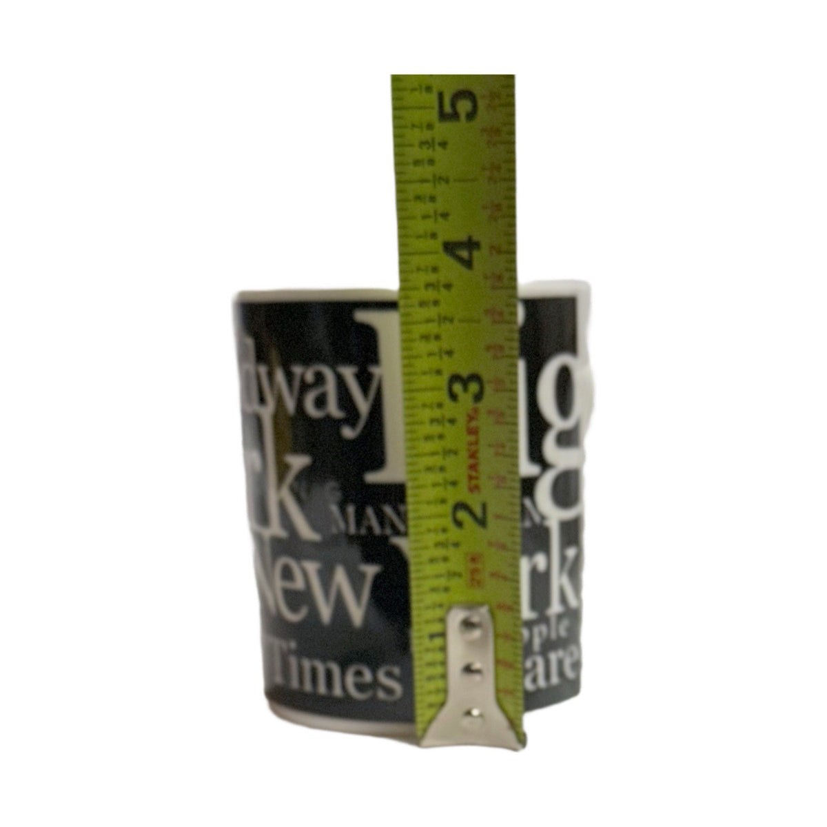 Jay Joshua NY New York Typography Mug Black White NYC Broadway Statue of Liberty