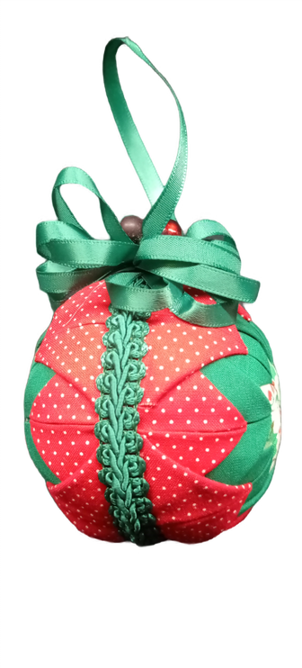 Ball Red Quilting Fabric White, Green And Multicolor Polka Dots Unique Hand Made