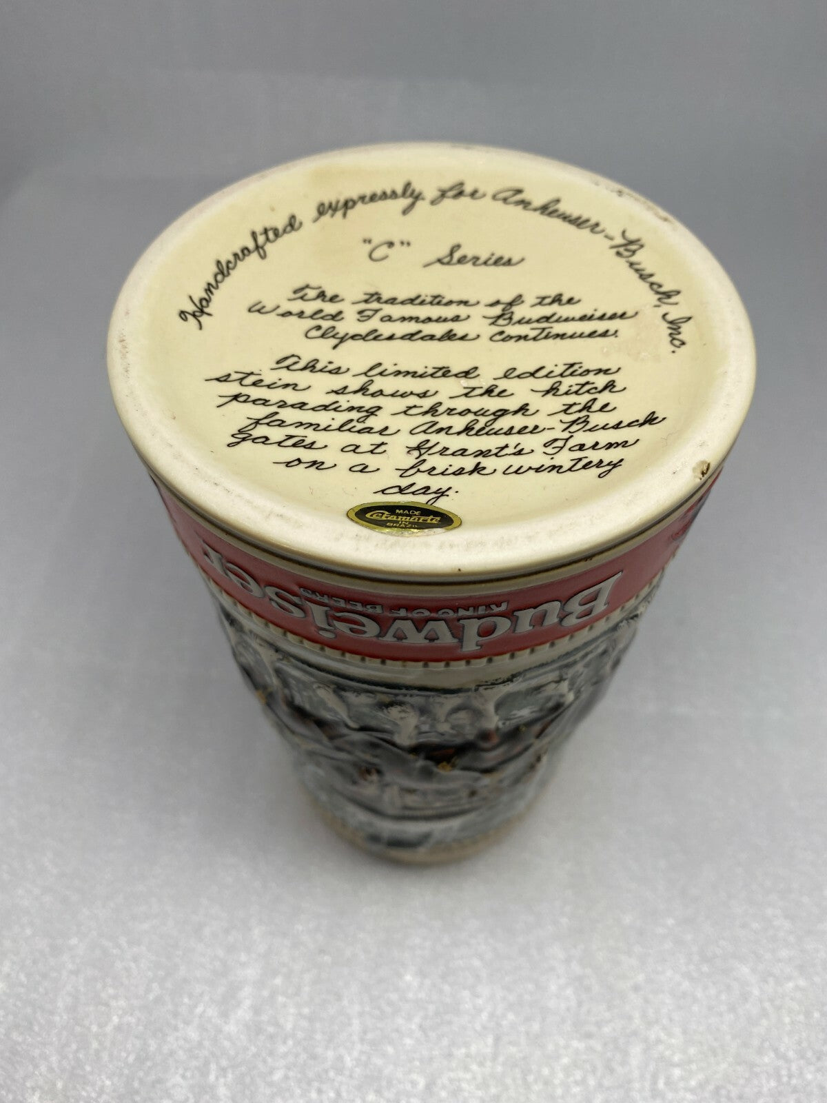 Anheuser Busch Budweiser Mug Collection Stein Budweiser Collectible Drinkware 