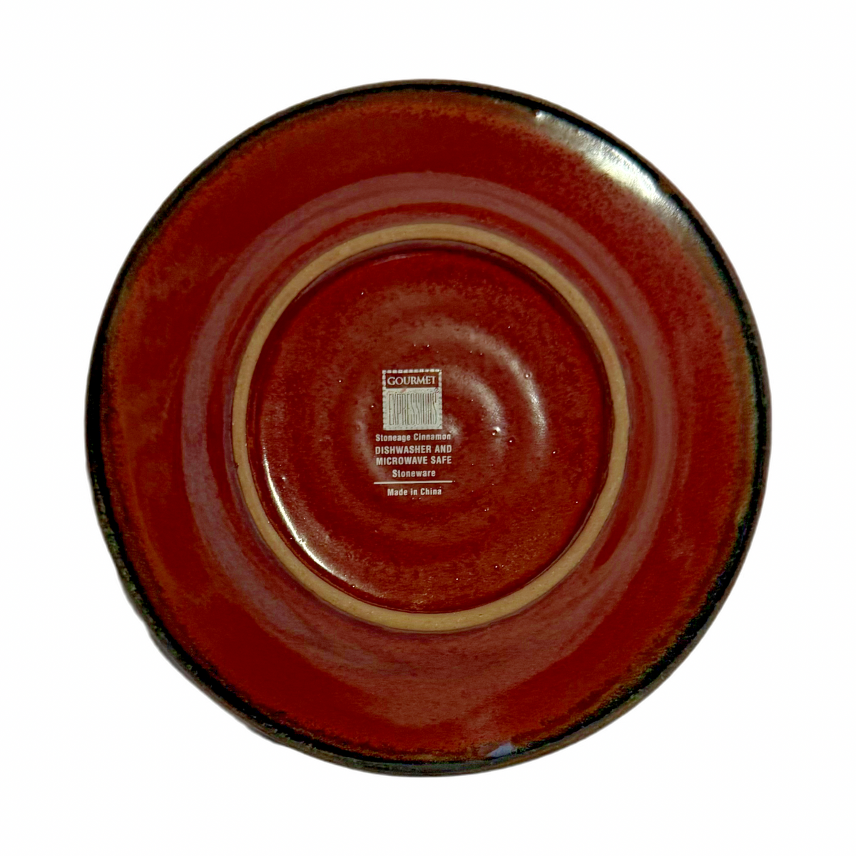 Set of 3 Gourmet Expressions Stoneage Cinnamon Salad Plates 8.1/8” Rustic Brown