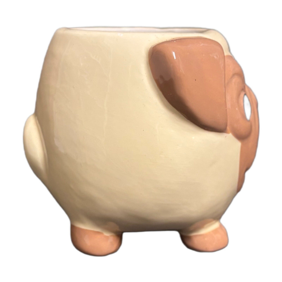 THINK Pawsitively Mug 3D Pug Puppy Dog Face Ceramic Animal  Coffee Tea Cup