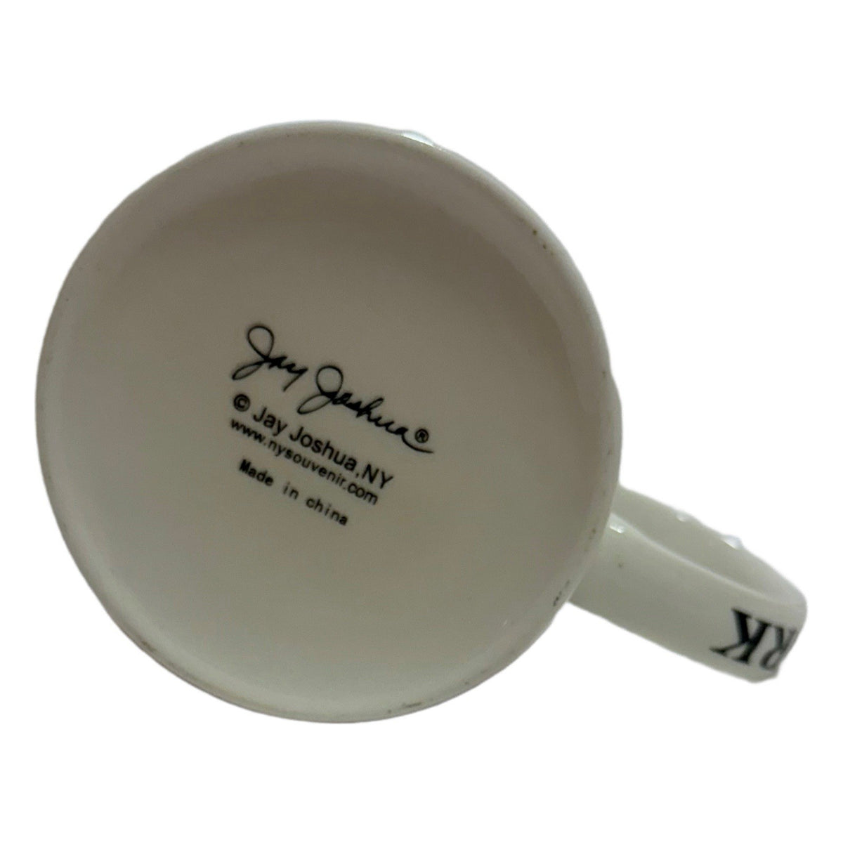 Jay Joshua NY New York Typography Mug Black White NYC Broadway Statue of Liberty