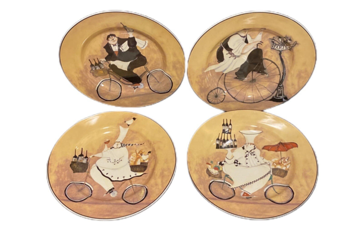 Sakura CHEFS TO GO 4 Salad Plates JENNIFER GARAND Stoneware Dessert Dinnerware