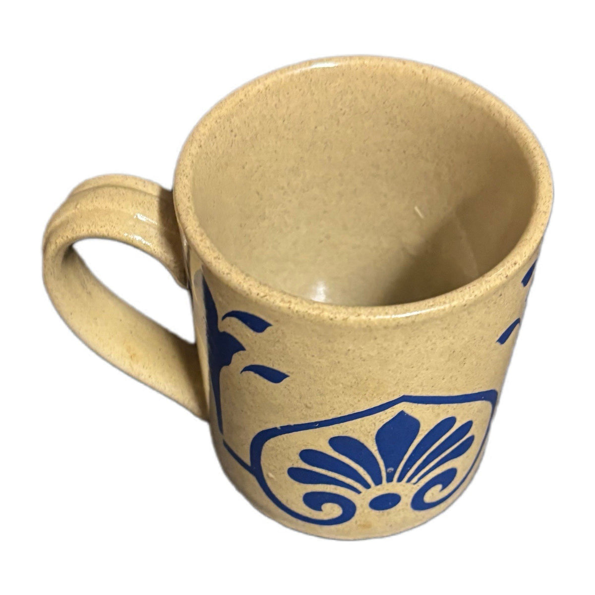 McClaggan Smith 2-Mugs Jamestown Scotland Speckled Stoneware Blue Cups Design