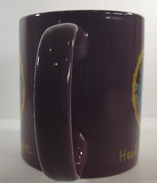 Penzeys Spices Ceramic Coffee Mug /Cup "Heal the World" "Cook Dinner Tonight" 