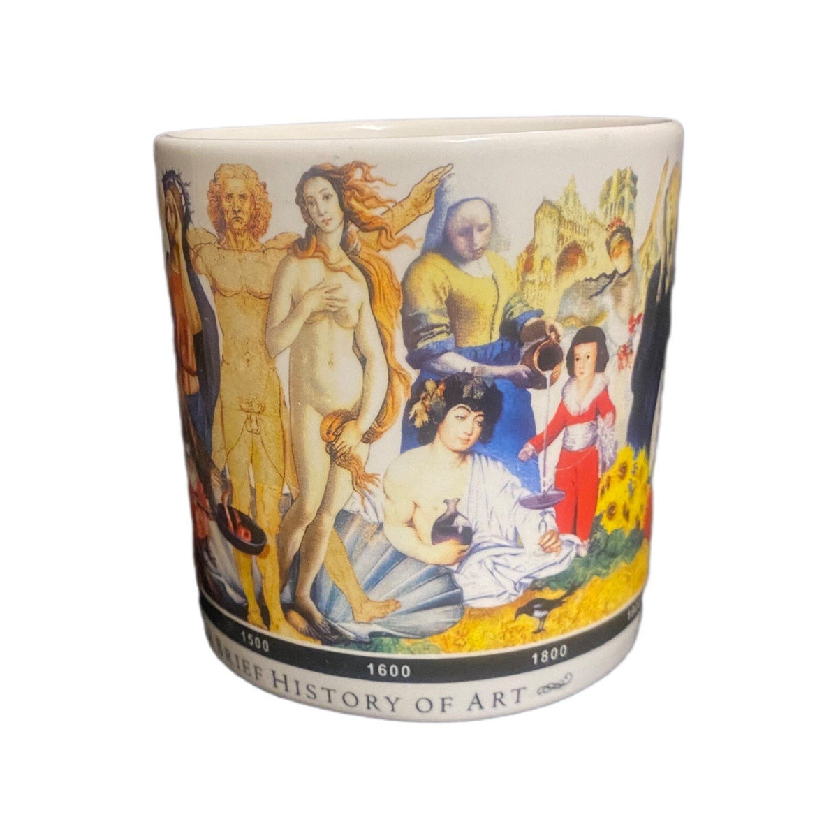 Unemployed Philosophers Mug BRIEF HISTORY OF ART Coffee Tea Cup 16oz Guild 2014