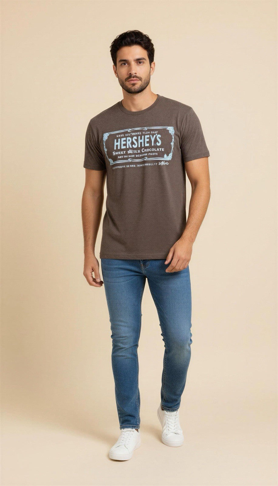 Hershey’s Sweet Milk Chocolate Graphic T-Shirt Brown Mens M Vintage Logo Tee