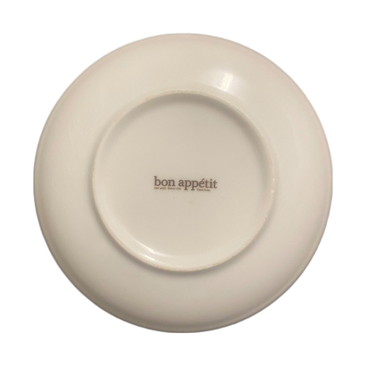 Bon Appetit 6-Snack Plates 6 3/4" D Hors D'oeuvre Eat Well Savor Life Pass It On