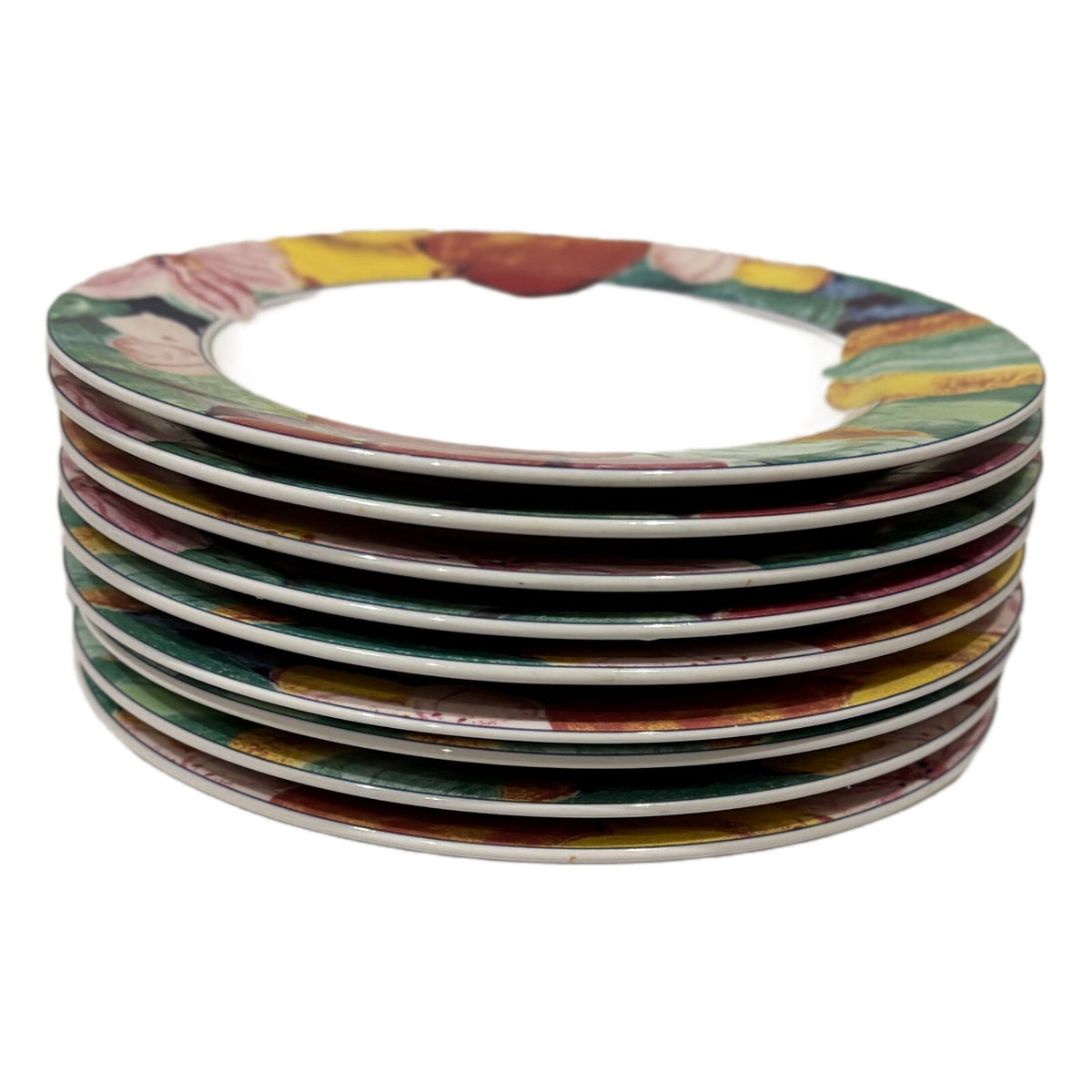 Mikasa Maxima EXOTIC GARDEN 9-Bread & Butter Plates Ceramic Appetizer Dessert