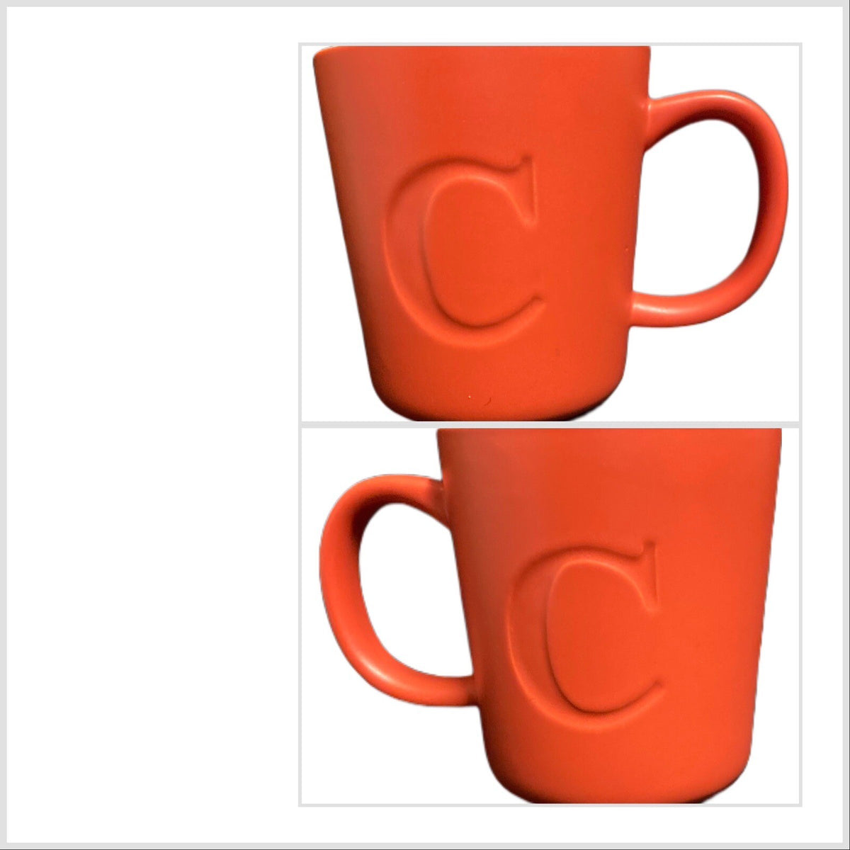 Threshold Mug Monogram Initial C Letter Alphabet Stoneware Coffee Tea Cup 12 oz.