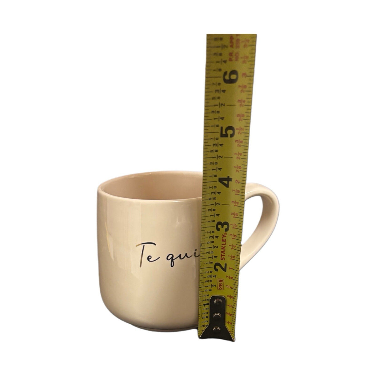 Threshold Te Quiero Mug 13 oz Light Pink Gold Stoneware Coffee Tea Cup Target