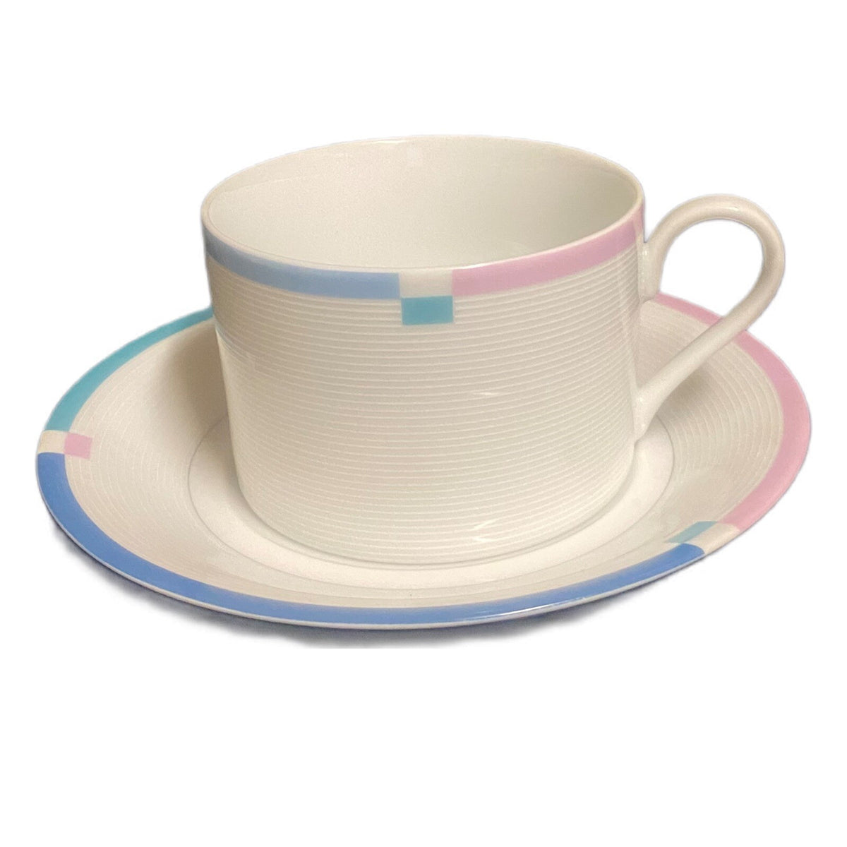Mikasa JET SET 5 Cups & 5 Saucers Fine China #L5543 Coffee Tea Japan Porcelain