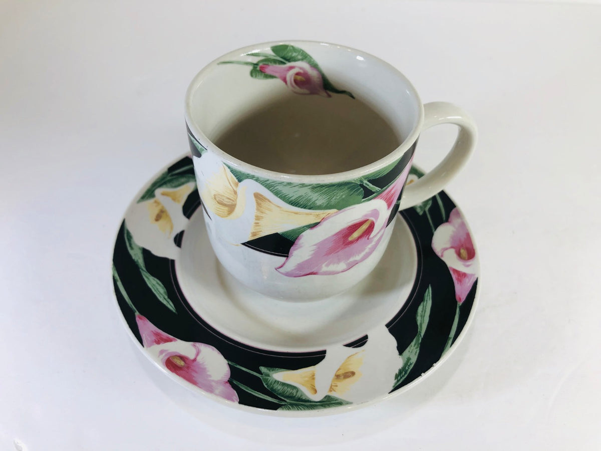 Tienshan Stoneware "CALLA LILIES" Oven to Table Dinnerware Collection # 2232
