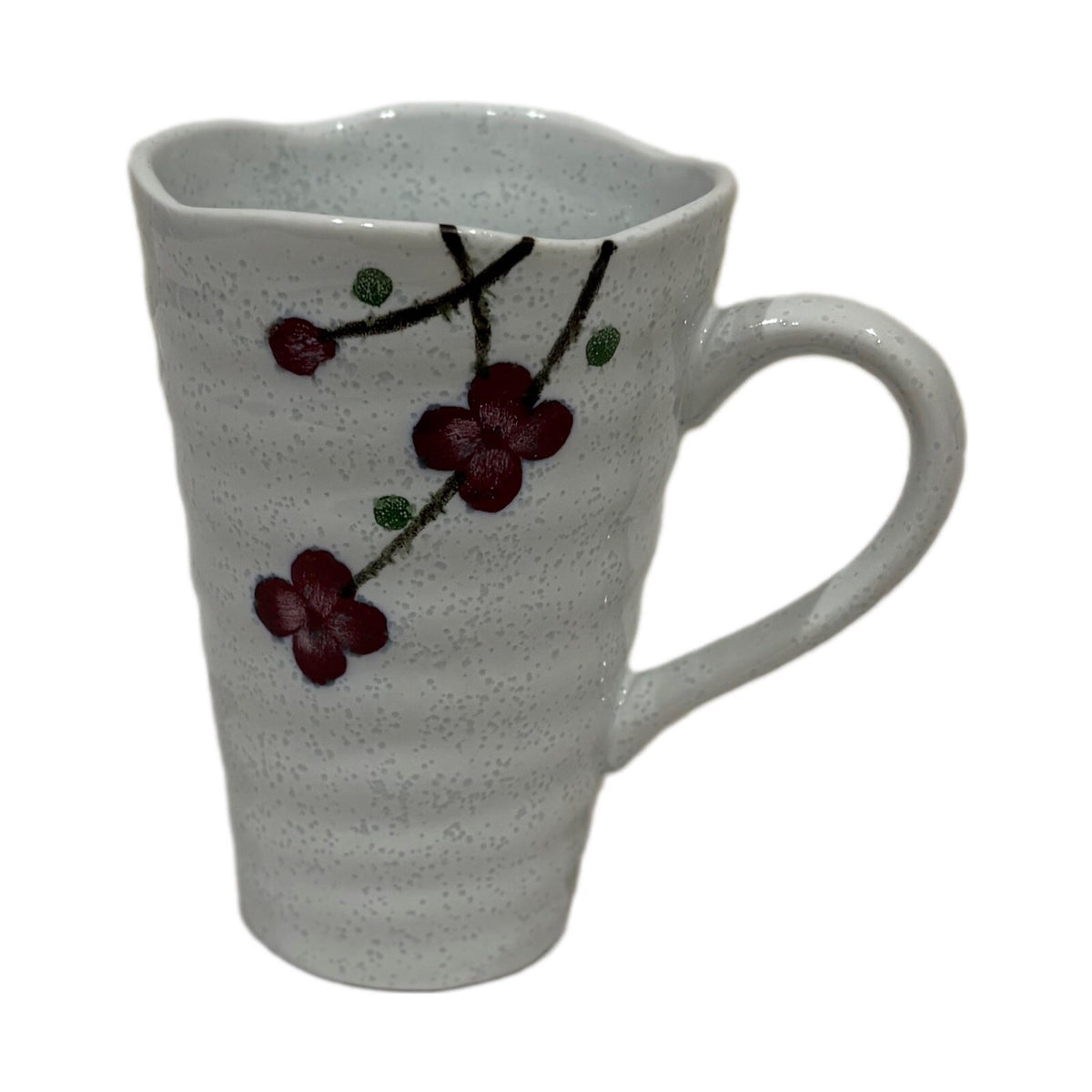 Vintage KoTo 4-Mugs Floral Red Cherry Blossom Ceramic Japan Coffee Tea Cup