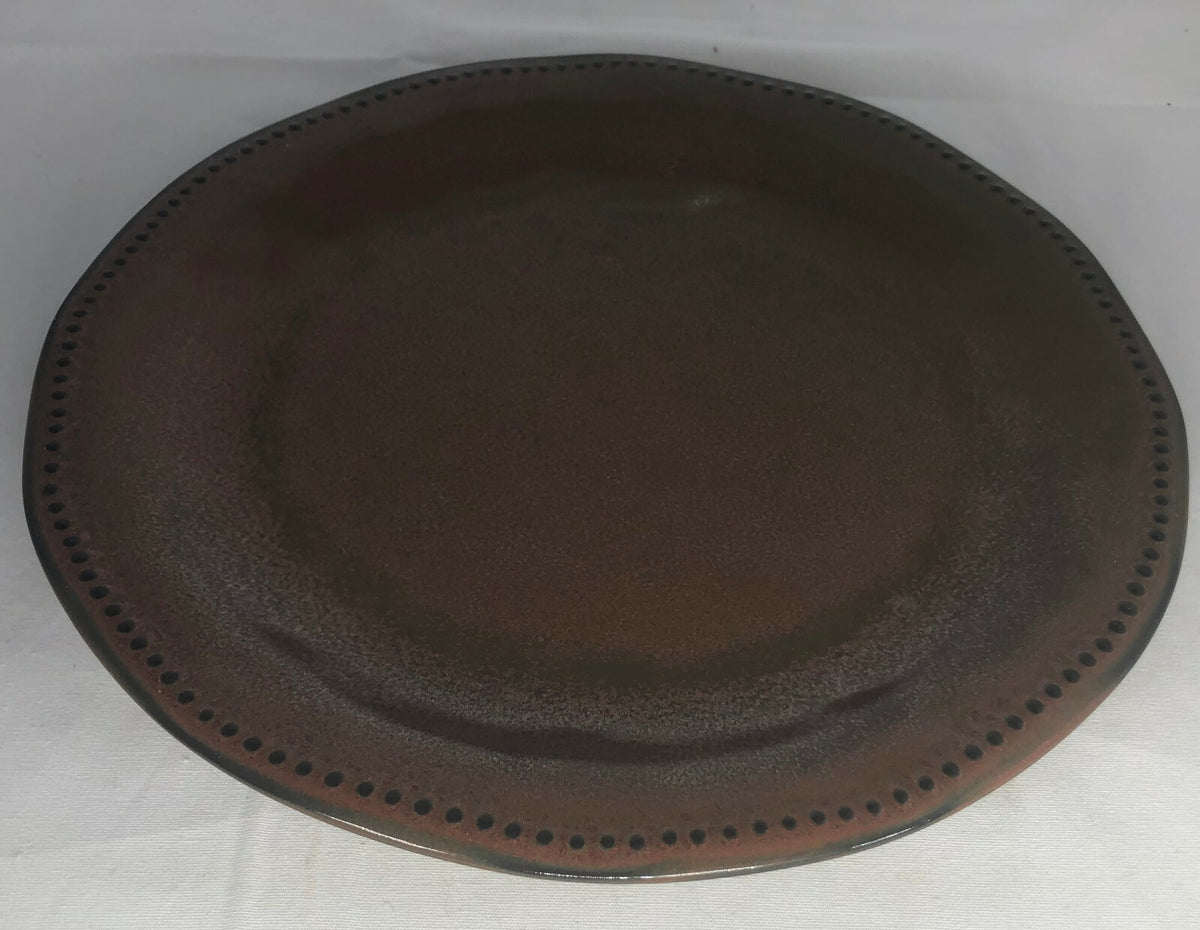 Sango CYPRUS SIENNA Stoneware Set of 3 Salad Plates #4675 Dinnerware 8 5/8" D