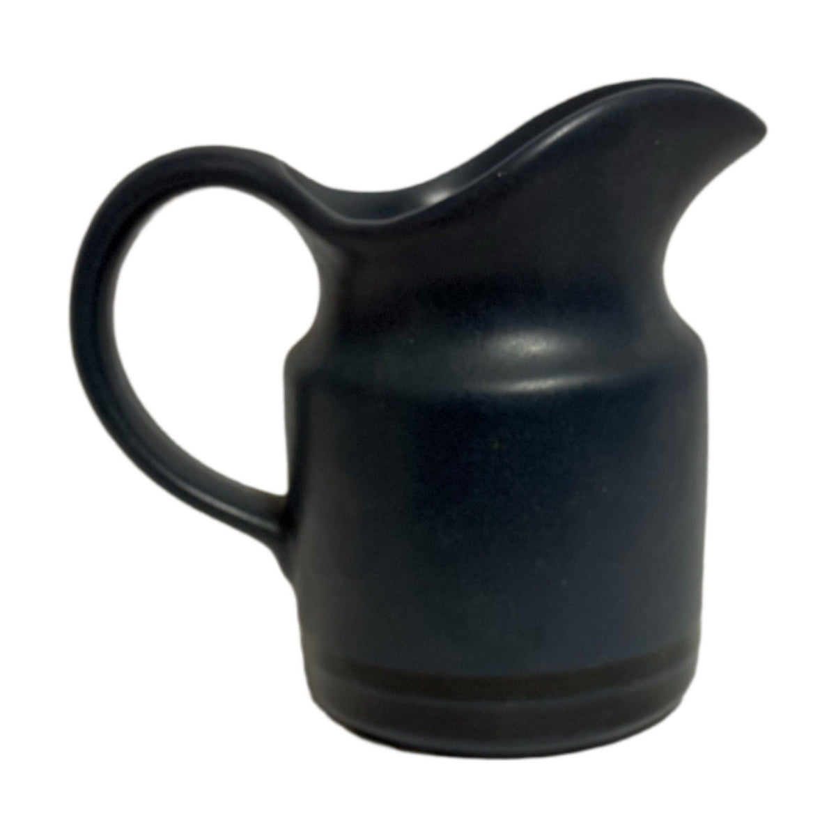 Pfaltzgraff Morning Light Creamer | Cobalt Blue Matte Southwest Triangle