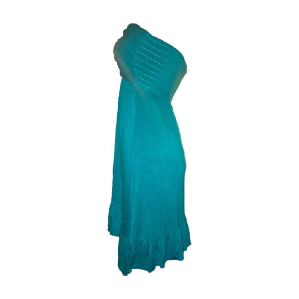 Alya Stunning Teal Carefree Summer Strapless Mini Dress Size S