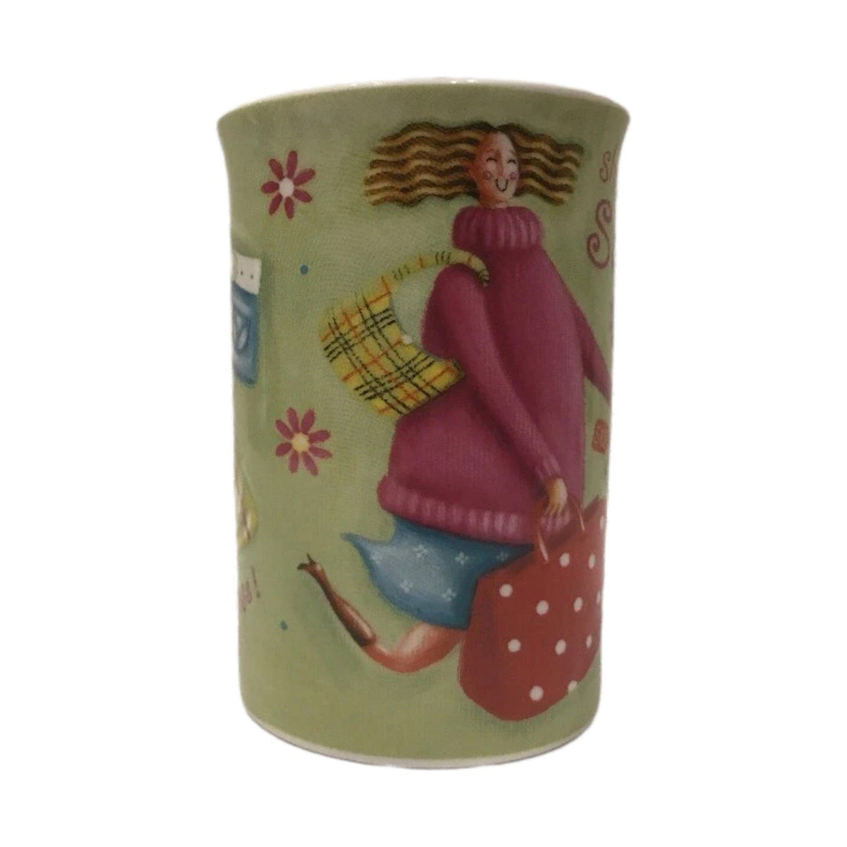 Kent Pottery Shopaholic Sister Mug Purse Shoes Phone Novelty Coffee Cup Gift