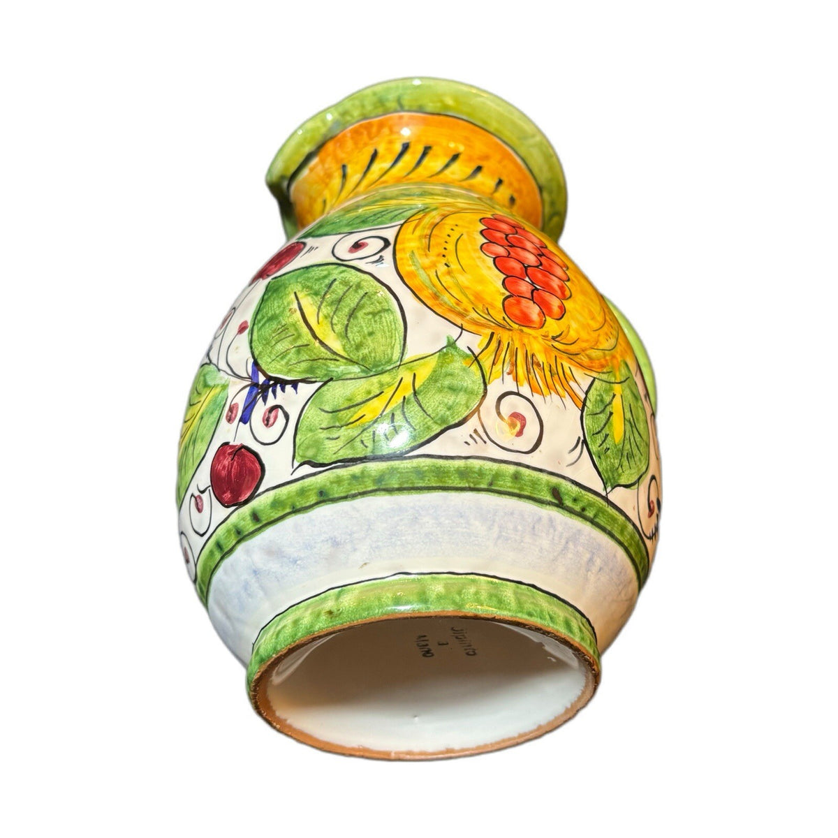Hand painted Pitcher Dipinto A Mano Ceramic Water Juice Lemonade Cocktail Jug