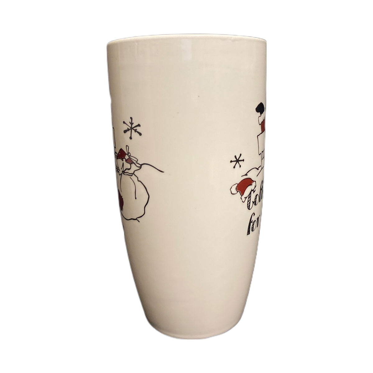 Christmas Latte Mug Holiday COFFEE FOR SANTA 16 Oz Coffee Tea Cup