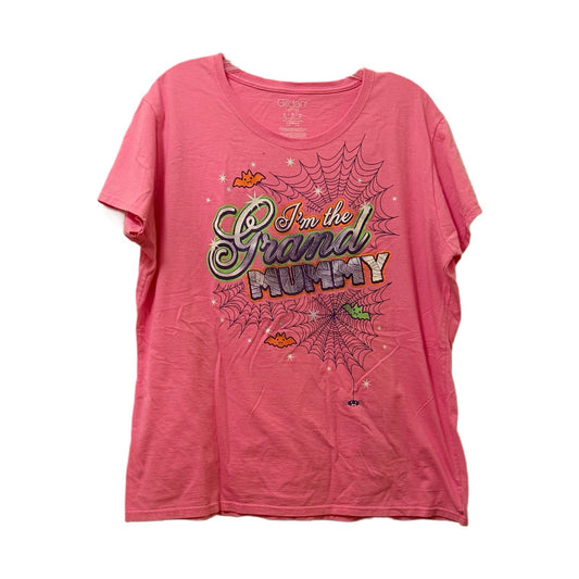 Gildan Softstyle XL Pink Tee I’m the Grand Mummy Halloween Funny Shirt