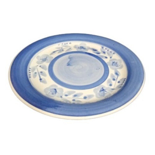 Vintage Gibson Designs CHANTILLY Dinner Plate 10 ½”D Painted Ceramic Blue Floral