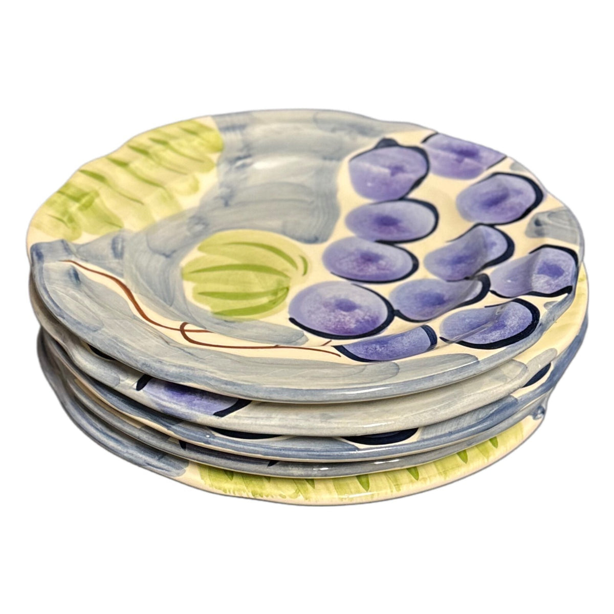 The Cellar 5 Salad Plates Portugal Scalloped Ceramic Dish Federated Dept. Stores