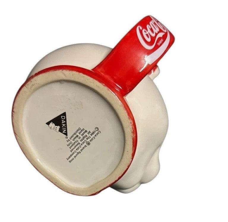 Coca-Cola Polar Bear Head Mug 1994 Dakin Ceramic Collectible