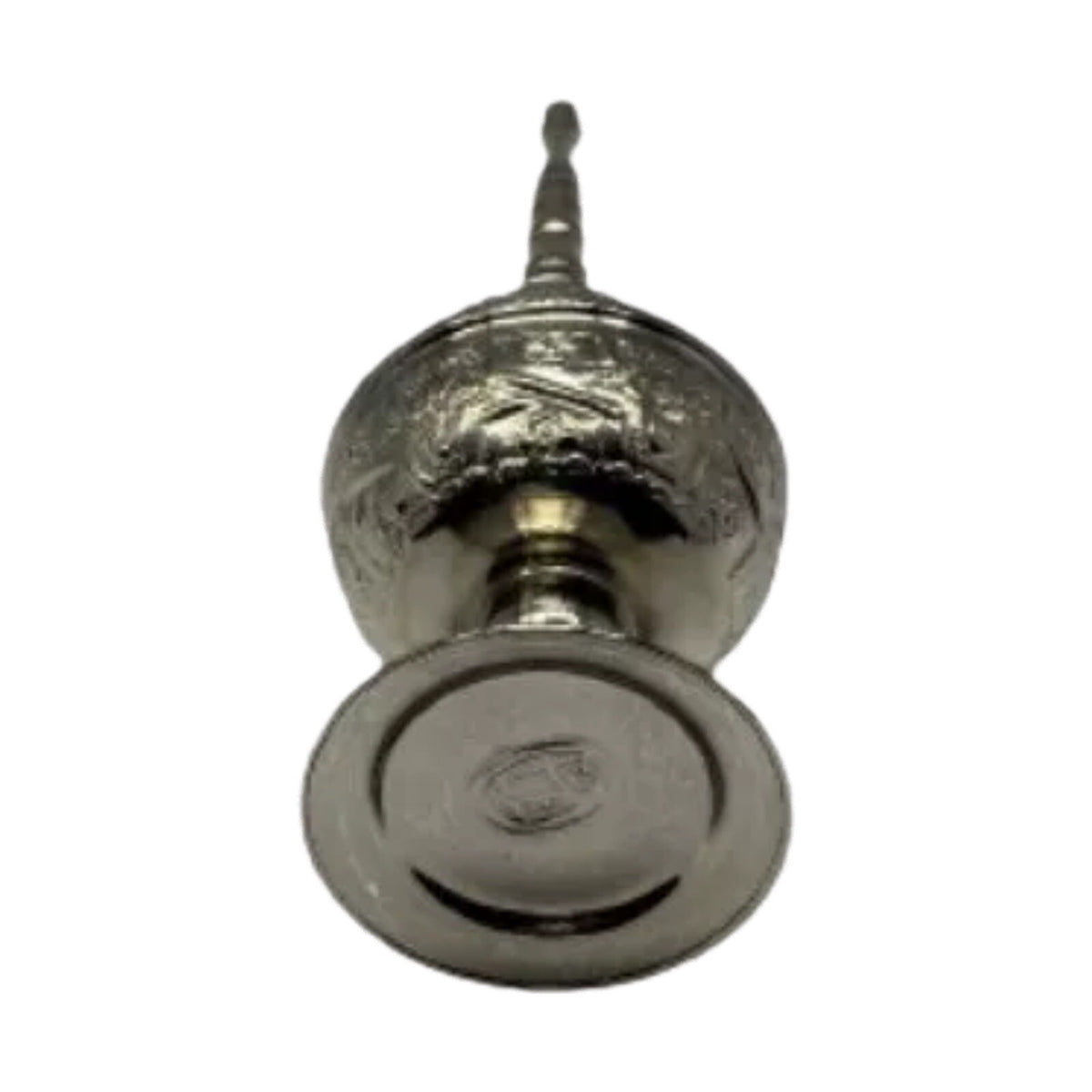 Moroccan Silver Rose Water Sprinkler – Hand Engraved Metal Perfume Bottle