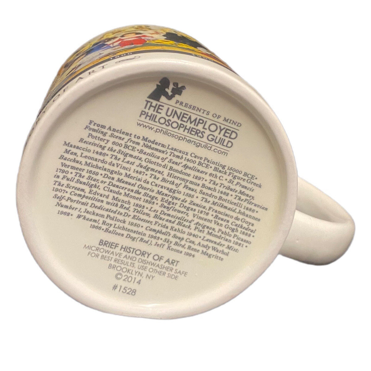 Unemployed Philosophers Mug BRIEF HISTORY OF ART Coffee Tea Cup 16oz Guild 2014