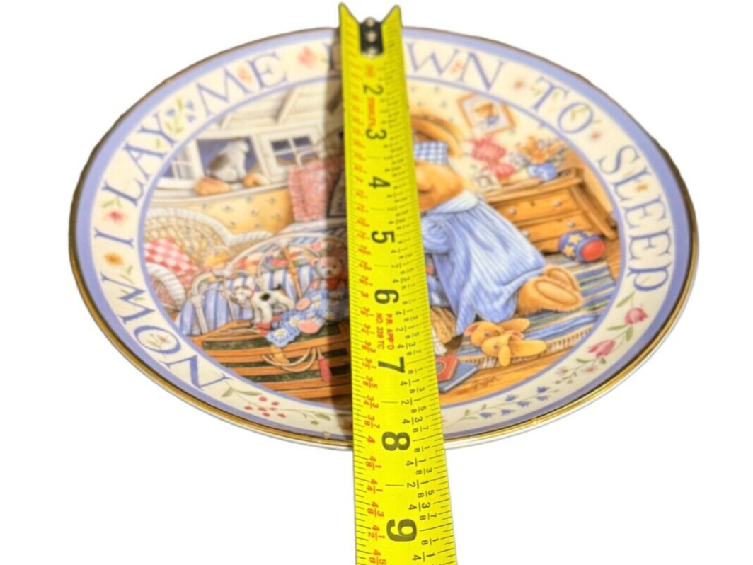 ROYAL DOULTON Plate Franklin Mint Teddy Says His Prayers" Limited Bone China