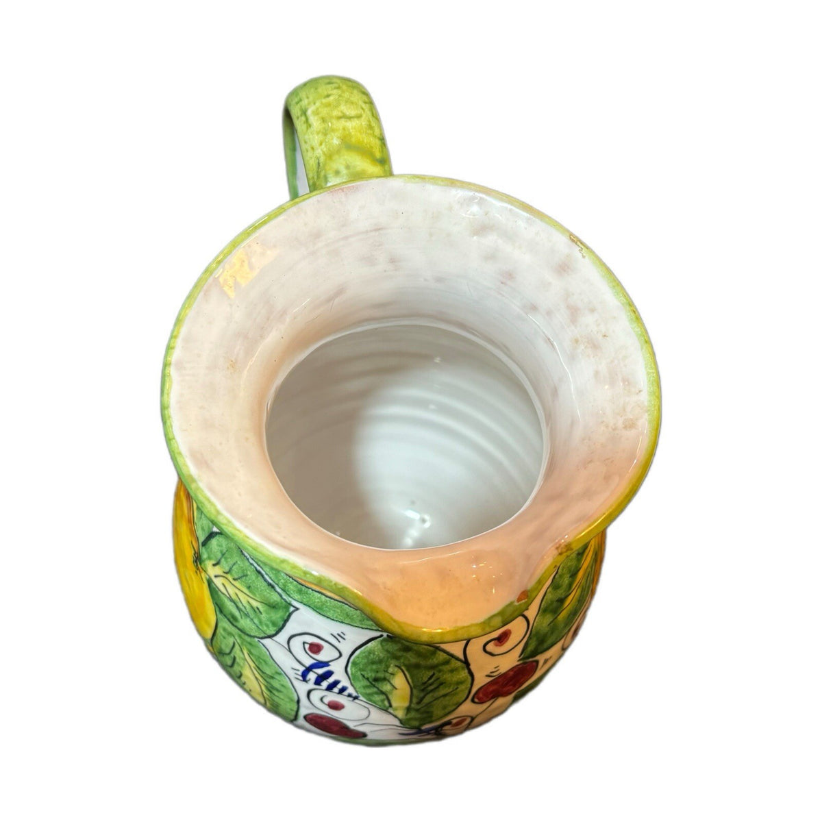 Hand painted Pitcher Dipinto A Mano Ceramic Water Juice Lemonade Cocktail Jug