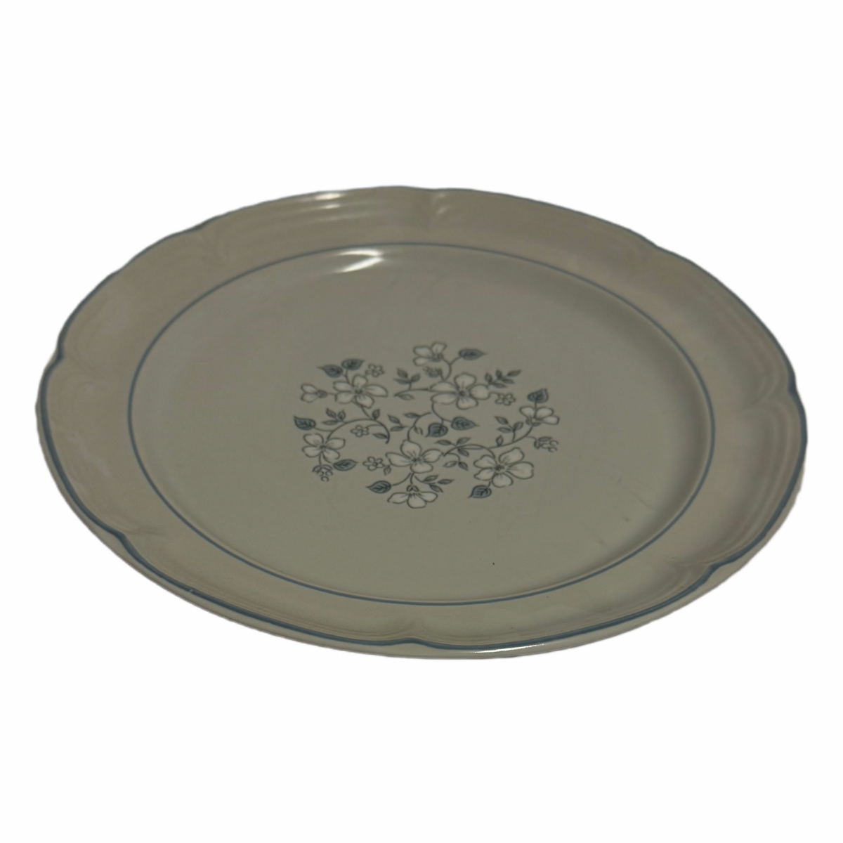 Covington Avondale Blue Floral Stoneware Chop Plate Serving Platter Japan 12”