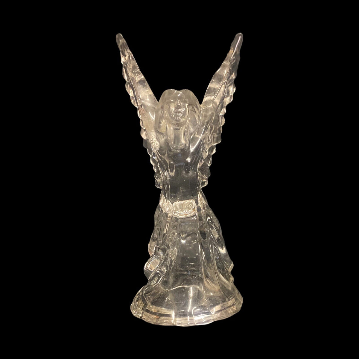 Vintage BIERDEMANN Candle Holder 2-Crystal Glass Angel Candlestick