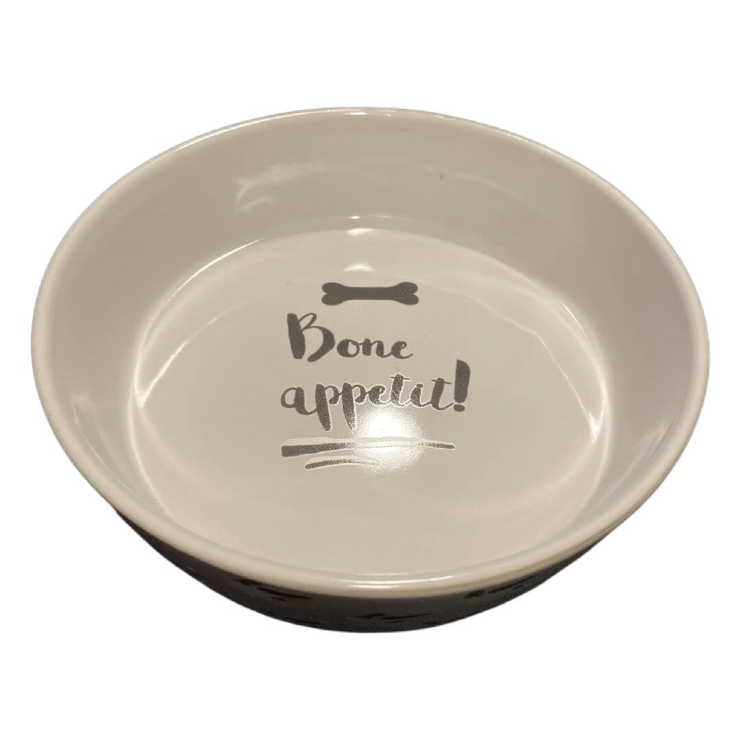 10 Strawberry Street Pet Bowl Pug French Bulldog BONE APPETIT Food Water Dish