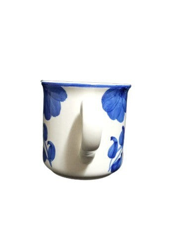 Gibson Designs LARKSPUR Cup & Saucer French Country Blue Flower 8 Oz Ceramic Set