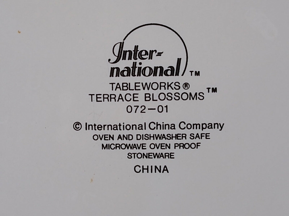 Terrace Blossoms International Tableworks White Dinnerware Collection Oven Safe